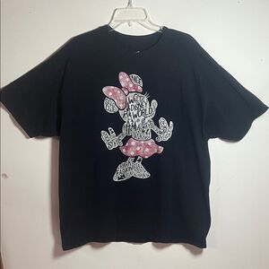 Disney Minnie Mouse Size 2XL Black Red Women’s T-Shirt